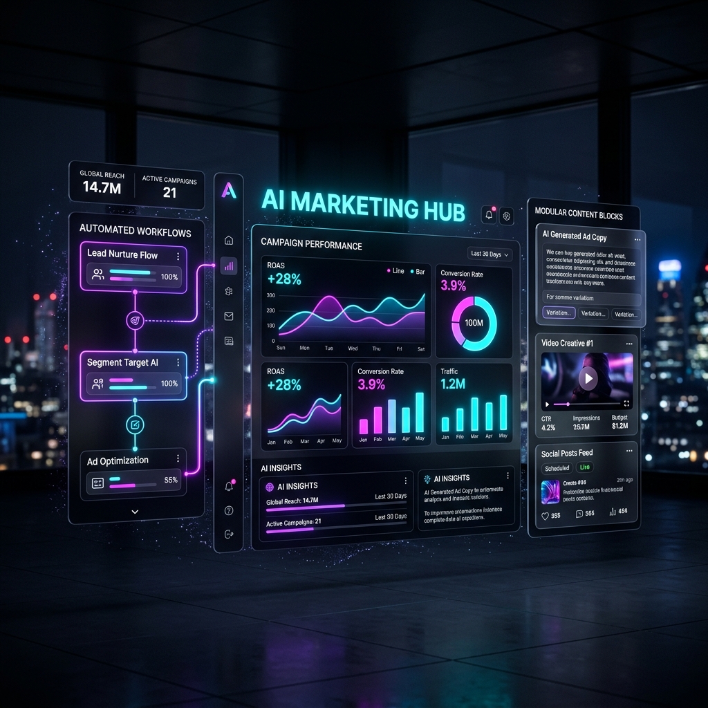 AI 行銷自動化工作台儀表板